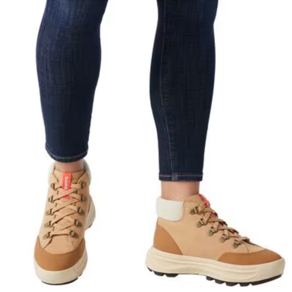 Sorel ONA 503 Hiker Boots Waterproof, Canoe, Bleached Ceramic Women's 8.5